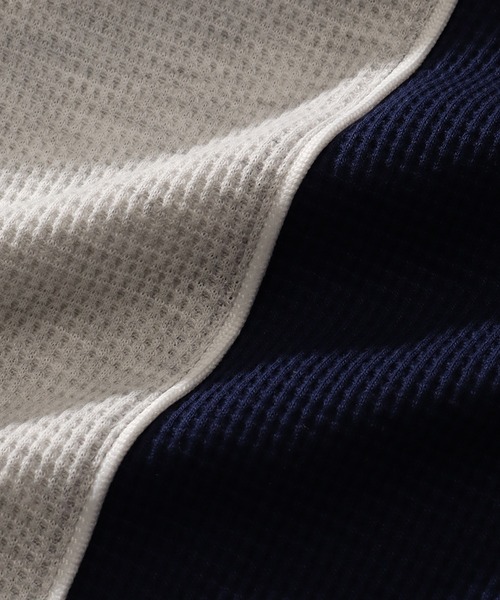 SEQUENZ(シークエンズ)の「【SEQUENZ/シークエンズ】SQNZ SPORT ZIP POLO S/S THERMAL / パイピング ワッフル半袖ジップポロ(Tシャツ/カットソー・メンズ・イエロー/アイボリー/サックスブルー/ブラック・XL/L/M/S)」の9枚目の写真