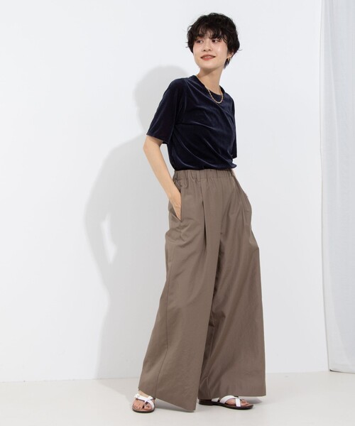 NOLLEY’S（ノーリーズ）の「ウォッシャブルエクセルテックタンブラーワイドパンツ（その他パンツ・レディース・ブラック/カーキ・38/36）」の19枚目の写真