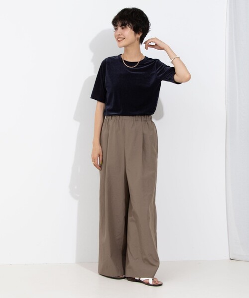 NOLLEY’S（ノーリーズ）の「ウォッシャブルエクセルテックタンブラーワイドパンツ（その他パンツ・レディース・ブラック/カーキ・38/36）」の21枚目の写真