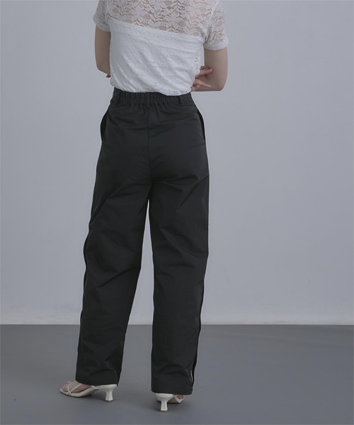 miette（ミエット）の「サイドボタンワイドパンツ（その他パンツ・レディース・ブラック/グレー・FREE）」の5枚目の写真