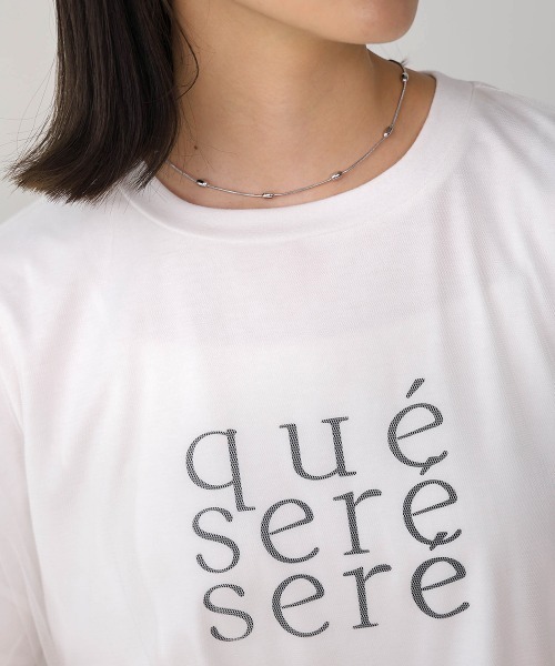 セール】チュールレイヤードロゴTシャツ（Tシャツ/カットソー