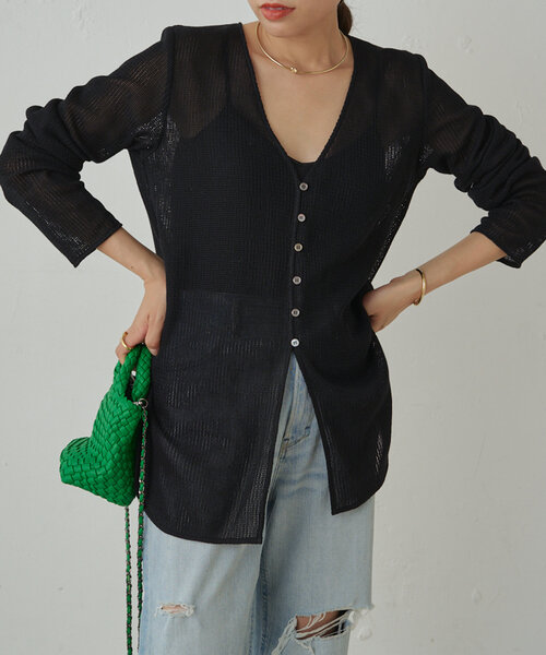 Loungedress メッシュVブラウス LOUNGEDRESS（ラウンジドレス）の「メッシュVブラウス（シャツ