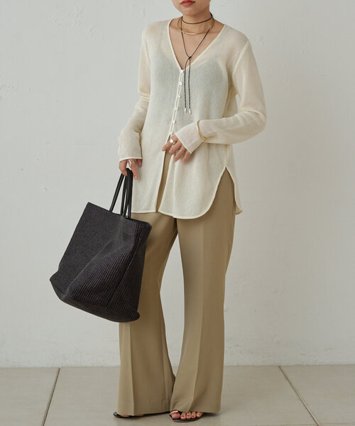 Loungedress メッシュVブラウス LOUNGEDRESS（ラウンジドレス）の「メッシュVブラウス（シャツ