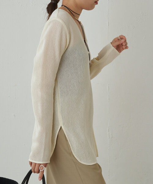 Loungedress メッシュVブラウス LOUNGEDRESS（ラウンジドレス）の「メッシュVブラウス（シャツ