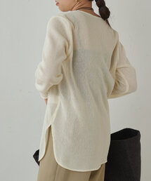 Loungedress メッシュVブラウス LOUNGEDRESS（ラウンジドレス）の「メッシュVブラウス（シャツ