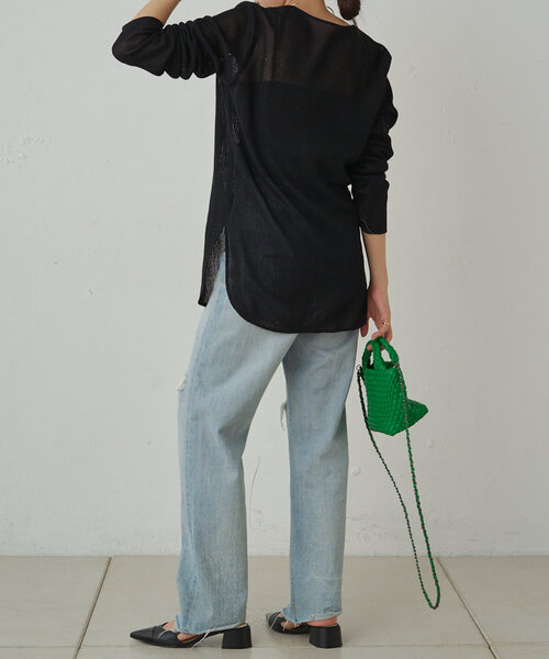 Loungedress メッシュVブラウス LOUNGEDRESS（ラウンジドレス）の「メッシュVブラウス（シャツ
