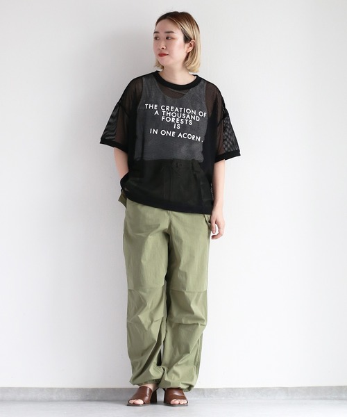 cepo(セポ)の「メッシュロゴTee(Tシャツ/カットソー・レディース・グレー/オフホワイト/ブラック・M)」の4枚目の写真