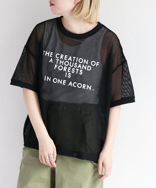 cepo(セポ)の「メッシュロゴTee(Tシャツ/カットソー・レディース・グレー/オフホワイト/ブラック・M)」の8枚目の写真