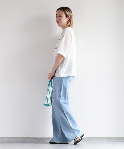 cepo(セポ)の「メッシュロゴTee(Tシャツ/カットソー・レディース・グレー/オフホワイト/ブラック・M)」の16枚目の写真