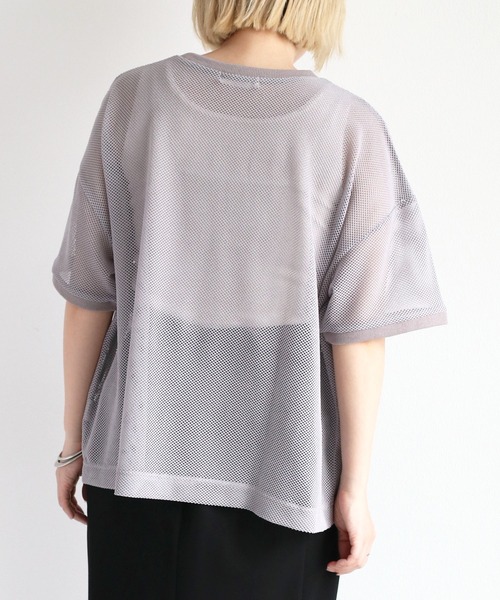 cepo(セポ)の「メッシュロゴTee(Tシャツ/カットソー・レディース・グレー/オフホワイト/ブラック・M)」の10枚目の写真