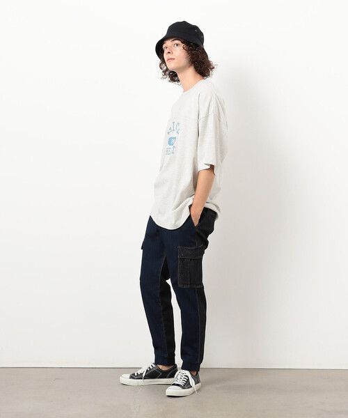 Purple&Yellow（パープルアンドイエロー）の「半袖フットボールプリントＴシャツ（Tシャツ/カットソー・メンズ・ミント/オートミール/チャコール・LARGE/SMALL/MEDIUM）」の4枚目の写真