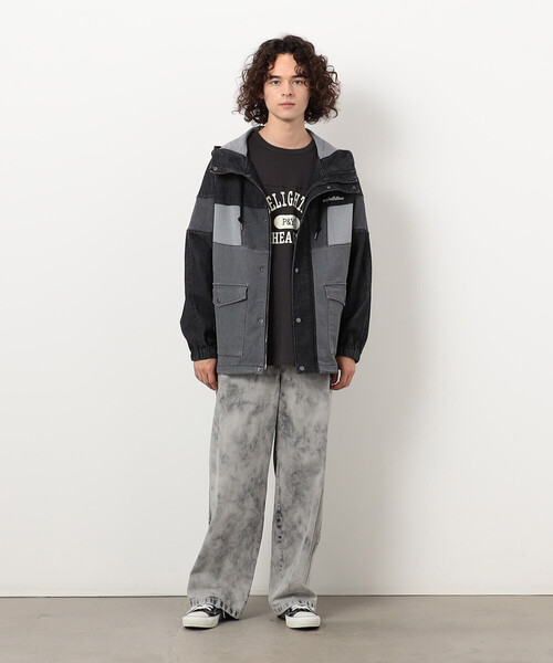 Purple&Yellow（パープルアンドイエロー）の「半袖フットボールプリントＴシャツ（Tシャツ/カットソー・メンズ・ミント/オートミール/チャコール・LARGE/SMALL/MEDIUM）」の10枚目の写真