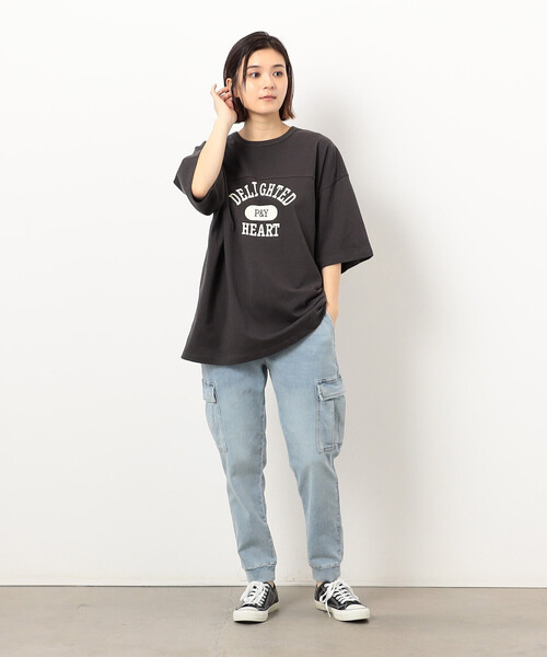 Purple&Yellow（パープルアンドイエロー）の「半袖フットボールプリントＴシャツ（Tシャツ/カットソー・メンズ・ミント/オートミール/チャコール・LARGE/SMALL/MEDIUM）」の12枚目の写真