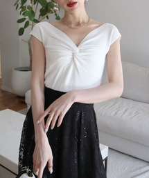 ROYAL PARTY | フロントツイストニットトップス(ニット/セーター)