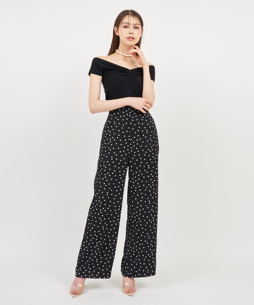 ROYAL PARTY（ロイヤルパーティー）の「フロントツイストニットトップス（ニット/セーター・レディース・オフホワイト/ブルー/ブラック・FREE）」の22枚目の写真