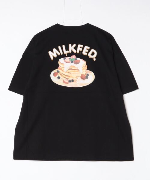 MILKFED.（ミルクフェド）の「PANCAKE WIDE S/S TEE（Tシャツ/カットソー・レディース・ブラック/ホワイト/ライトピンク・ONE SIZE）」の4枚目の写真