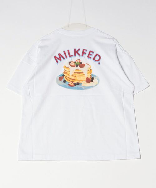 MILKFED.（ミルクフェド）の「PANCAKE WIDE S/S TEE（Tシャツ/カットソー・レディース・ブラック/ホワイト/ライトピンク・ONE SIZE）」の6枚目の写真