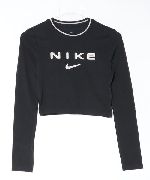 NIKE(ナイキ)の「NIKE AS W NSW LS SLIM CRP TEE OC / ナイキ ウィメンズ NSW スリム CRP L/S Tシャツ OC 【SP】(Tシャツ/カットソー・レディース・ブラック/ホワイト・S/M/L/XS)」の2枚目の写真