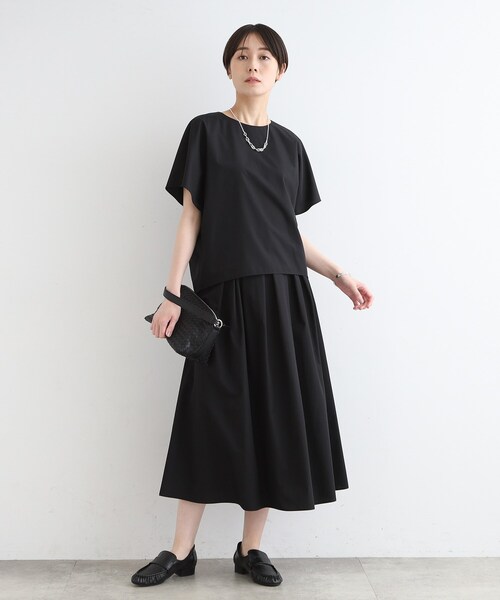 INDIVI(インディヴィ)の「◆【洗える/UVケア/接触冷感/SETUP可能】ブロード素材タックスカート(スカート・レディース・ブラック/グレー系3/ネイビー系3・03/05/12/13/15 /19/36/38/40)」の7枚目の写真