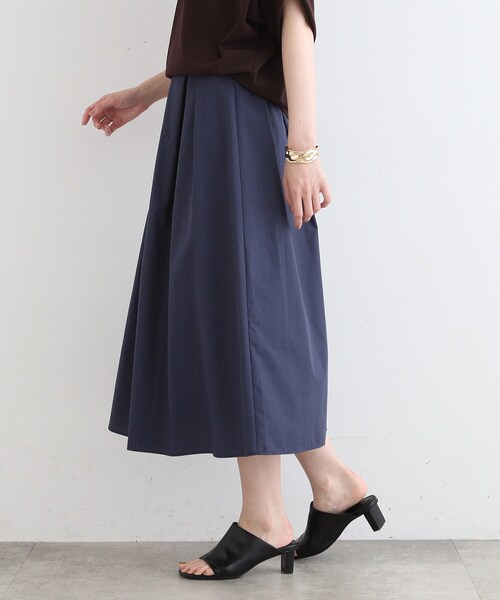 INDIVI(インディヴィ)の「◆【洗える/UVケア/接触冷感/SETUP可能】ブロード素材タックスカート(スカート・レディース・ブラック/グレー系3/ネイビー系3・03/05/12/13/15 /19/36/38/40)」の14枚目の写真