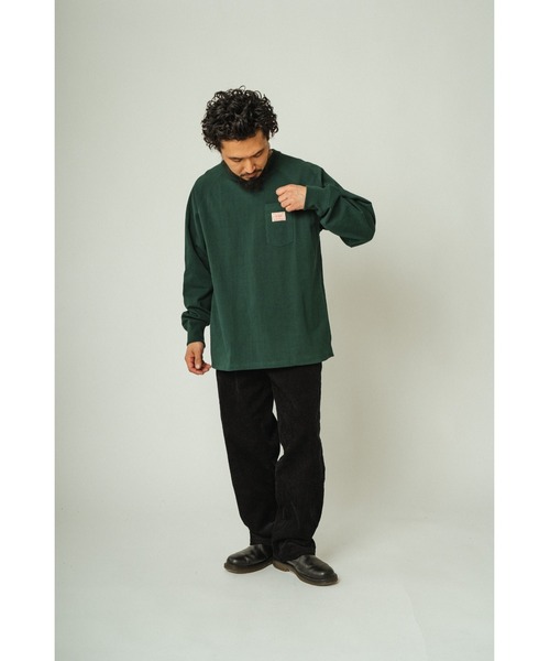 BIG MIKE(ビッグマイク)の「BIG MIKE ビッグマイク/ 10オンス スリーポケット 長袖Tシャツ ラグランロンT / 102438711(Tシャツ/カットソー・メンズ・グレー系その他/グリーン系その他/スミクロ/ホワイト・MEDIUM/LARGE/X-LARGE)」の13枚目の写真