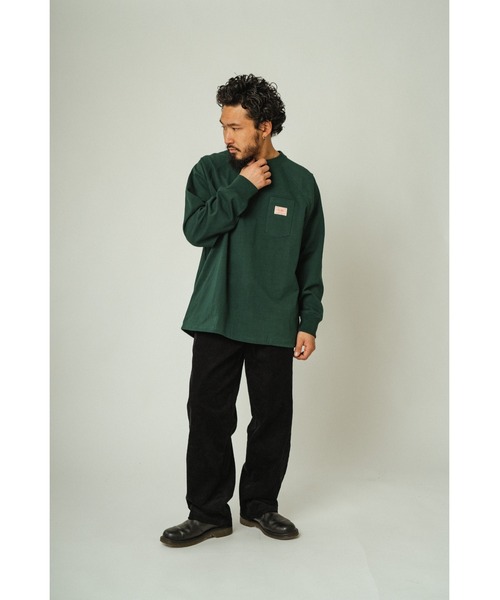 BIG MIKE(ビッグマイク)の「BIG MIKE ビッグマイク/ 10オンス スリーポケット 長袖Tシャツ ラグランロンT / 102438711(Tシャツ/カットソー・メンズ・グレー系その他/グリーン系その他/スミクロ/ホワイト・MEDIUM/LARGE/X-LARGE)」の11枚目の写真