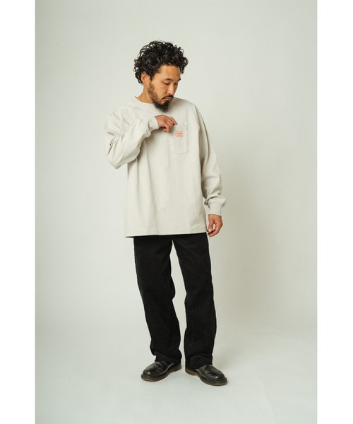BIG MIKE(ビッグマイク)の「BIG MIKE ビッグマイク/ 10オンス スリーポケット 長袖Tシャツ ラグランロンT / 102438711(Tシャツ/カットソー・メンズ・グレー系その他/グリーン系その他/スミクロ/ホワイト・MEDIUM/LARGE/X-LARGE)」の10枚目の写真
