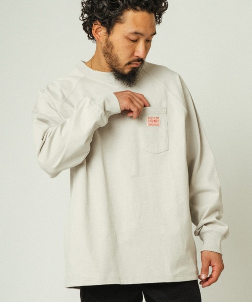 BIG MIKE(ビッグマイク)の「BIG MIKE ビッグマイク/ 10オンス スリーポケット 長袖Tシャツ ラグランロンT / 102438711(Tシャツ/カットソー・メンズ・グレー系その他/グリーン系その他/スミクロ/ホワイト・MEDIUM/LARGE/X-LARGE)」の20枚目の写真