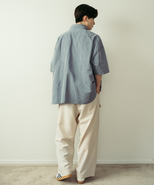 Be.Nection(ビネクション)の「LOOSE FIT HALF SLEEVE SHIRT / ルーズフィットレギュラーカラー半袖シャツ(シャツ/ブラウス・メンズ・オフホワイト/ブルー/ベージュ/ネイビー・MEDIUM/LARGE)」の16枚目の写真