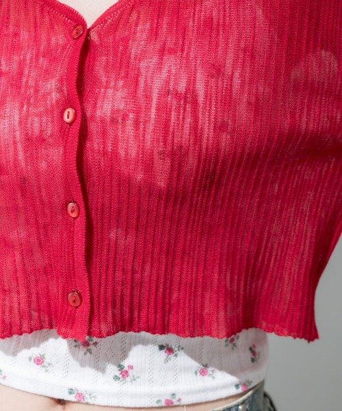 OLIVE des OLIVE(オリーブデオリーブ)の「花柄キャミ+シアカーデセット(アンサンブル・レディース・アイボリー/サックスブルー/レッド/グレー/ブラック・FREE)」の9枚目の写真