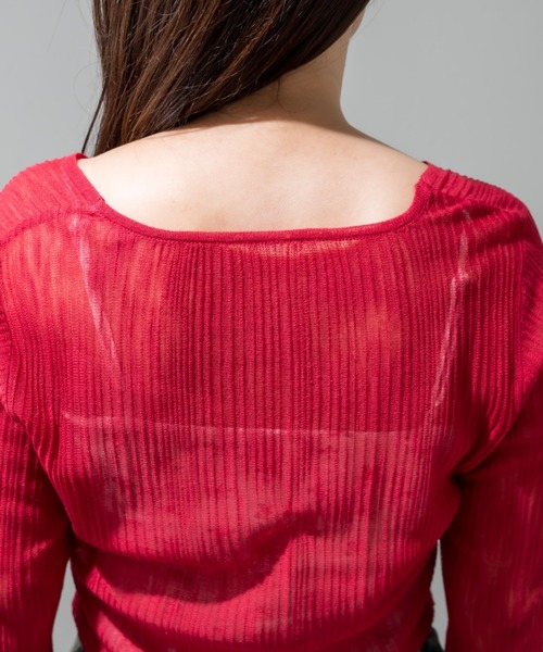 OLIVE des OLIVE(オリーブデオリーブ)の「花柄キャミ+シアカーデセット(アンサンブル・レディース・アイボリー/サックスブルー/レッド/グレー/ブラック・FREE)」の11枚目の写真