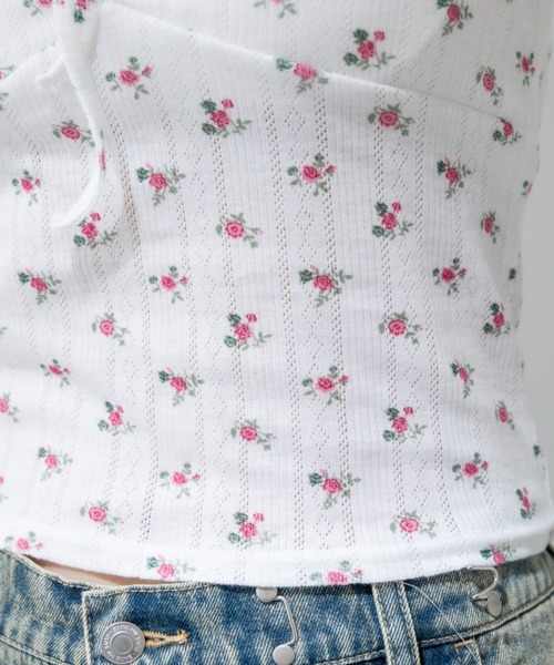 OLIVE des OLIVE(オリーブデオリーブ)の「花柄キャミ+シアカーデセット(アンサンブル・レディース・アイボリー/サックスブルー/レッド/グレー/ブラック・FREE)」の8枚目の写真