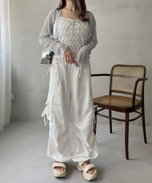 セール】花柄キャミ+シアカーデセット（アンサンブル）｜OLIVE