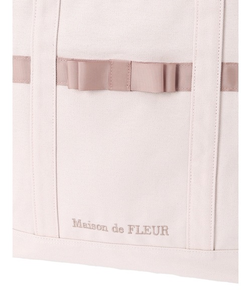 Maison de FLEUR（メゾンドフルール）の「マルチポケット帆布トートMバッグ（トートバッグ・レディース・ピンク系その他3/ブラック・FREE）」の13枚目の写真