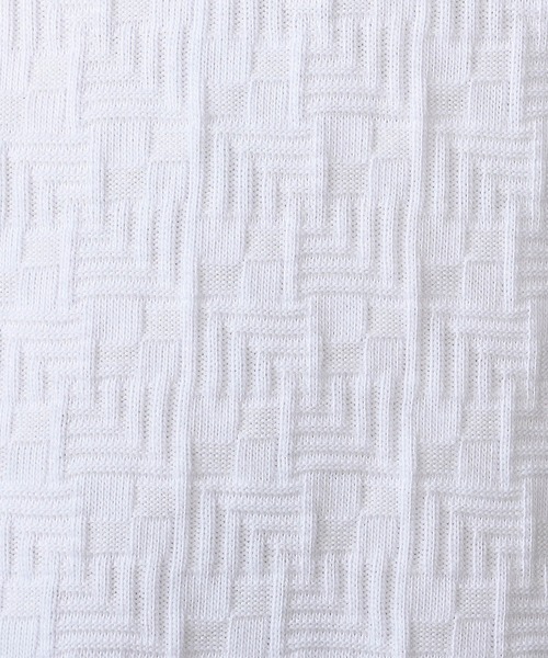 幾何学柄風ジャカードＶネックプルオーバー（Tシャツ/カットソー）｜HIDEAWAYS NICOLE（ハイダウェイニコル）