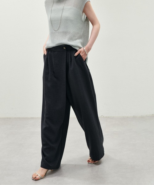 LARUTA（ラルータ）の「［Web限定］【LARUTA】タンブラーアシメウエストパンツ（スラックス・レディース・グレイッシュベージュ/チャコールグレー/ライトグレー・FREE）」の11枚目の写真