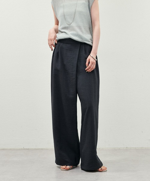 LARUTA（ラルータ）の「［Web限定］【LARUTA】タンブラーアシメウエストパンツ（スラックス・レディース・グレイッシュベージュ/チャコールグレー/ライトグレー・FREE）」の10枚目の写真