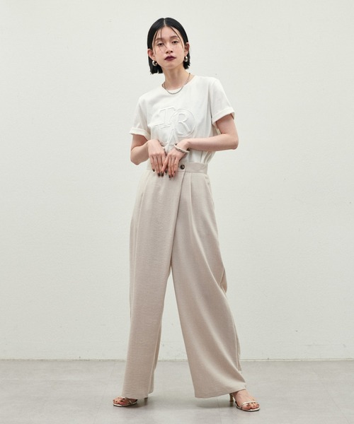 LARUTA（ラルータ）の「［Web限定］【LARUTA】タンブラーアシメウエストパンツ（スラックス・レディース・グレイッシュベージュ/チャコールグレー/ライトグレー・FREE）」の22枚目の写真