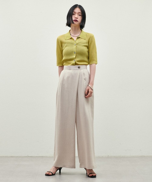 LARUTA（ラルータ）の「［Web限定］【LARUTA】タンブラーアシメウエストパンツ（スラックス・レディース・グレイッシュベージュ/チャコールグレー/ライトグレー・FREE）」の20枚目の写真