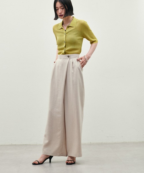 LARUTA（ラルータ）の「［Web限定］【LARUTA】タンブラーアシメウエストパンツ（スラックス・レディース・グレイッシュベージュ/チャコールグレー/ライトグレー・FREE）」の21枚目の写真