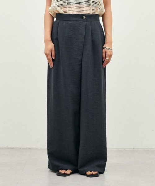 LARUTA（ラルータ）の「［Web限定］【LARUTA】タンブラーアシメウエストパンツ（スラックス・レディース・グレイッシュベージュ/チャコールグレー/ライトグレー・FREE）」の19枚目の写真