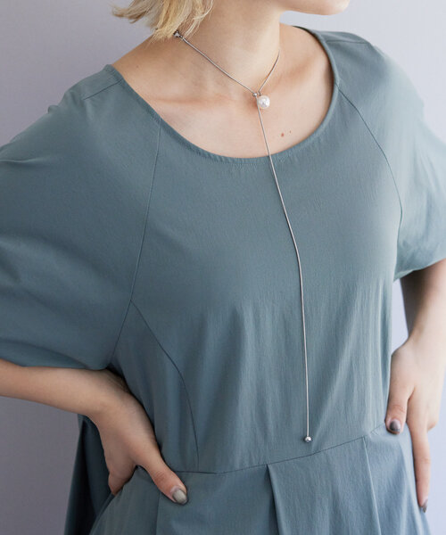 ear PAPILLONNER（イアパピヨネ）の「《金属アレルギー対応/ステンレス》パール付スライドネックレス（ネックレス・レディース・ゴールド/シルバー・FREE）」の12枚目の写真