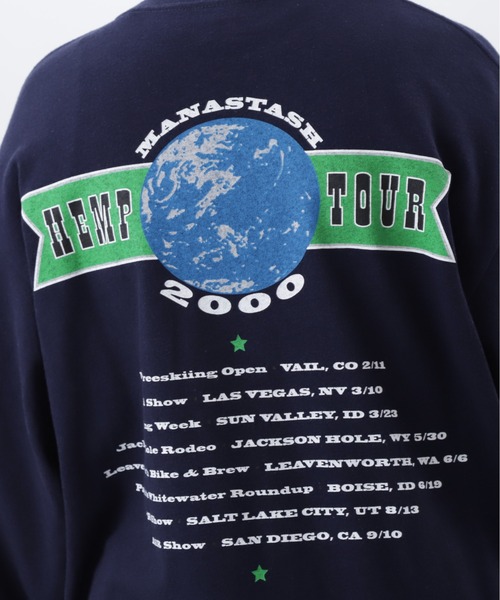 MANASTASH／マナスタッシュ／ HEMP L／S TEE HEMP TOUR 2000 Manastash | Hemp Long Sleeve Tee Hemp Tour 2000 'White