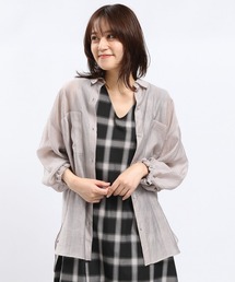 GLOBAL WORK Smile Seed Store | シアーシャツ長袖/112069(シャツ/ブラウス)