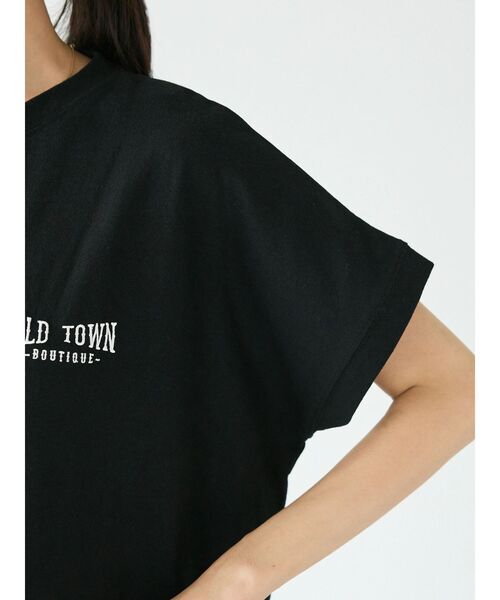 CRAFT STANDARD BOUTIQUE(クラフトスタンダードブティック)の「ヴィンテージ風天竺ワンポイントワンピース(ワンピース・レディース・ブラック/グレイッシュベージュ/レッド・FREE)」の11枚目の写真