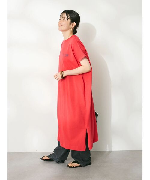 CRAFT STANDARD BOUTIQUE(クラフトスタンダードブティック)の「ヴィンテージ風天竺ワンポイントワンピース(ワンピース・レディース・ブラック/グレイッシュベージュ/レッド・FREE)」の16枚目の写真