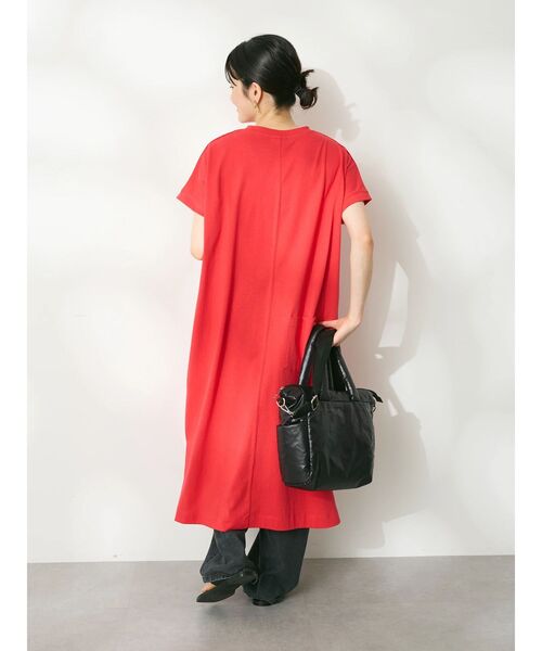 CRAFT STANDARD BOUTIQUE(クラフトスタンダードブティック)の「ヴィンテージ風天竺ワンポイントワンピース(ワンピース・レディース・ブラック/グレイッシュベージュ/レッド・FREE)」の17枚目の写真