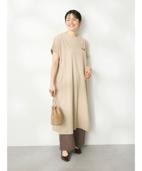 CRAFT STANDARD BOUTIQUE(クラフトスタンダードブティック)の「ヴィンテージ風天竺ワンポイントワンピース(ワンピース・レディース・ブラック/グレイッシュベージュ/レッド・FREE)」の19枚目の写真