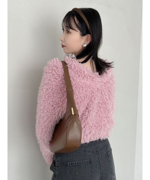 dazzlin(ダズリン)の「プードルボリュームカットソー(Tシャツ/カットソー・レディース・アイボリー/ブラック/ピンク/グリーン/パープル・FREE)」の20枚目の写真