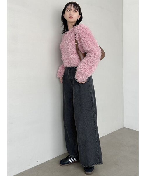 dazzlin(ダズリン)の「プードルボリュームカットソー(Tシャツ/カットソー・レディース・アイボリー/ブラック/ピンク/グリーン/パープル・FREE)」の22枚目の写真